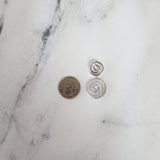 Cyclone Infinity Swirl Circle Diamond Pendant .37cttw 14K White Gold