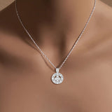 White Gold Peace Necklace