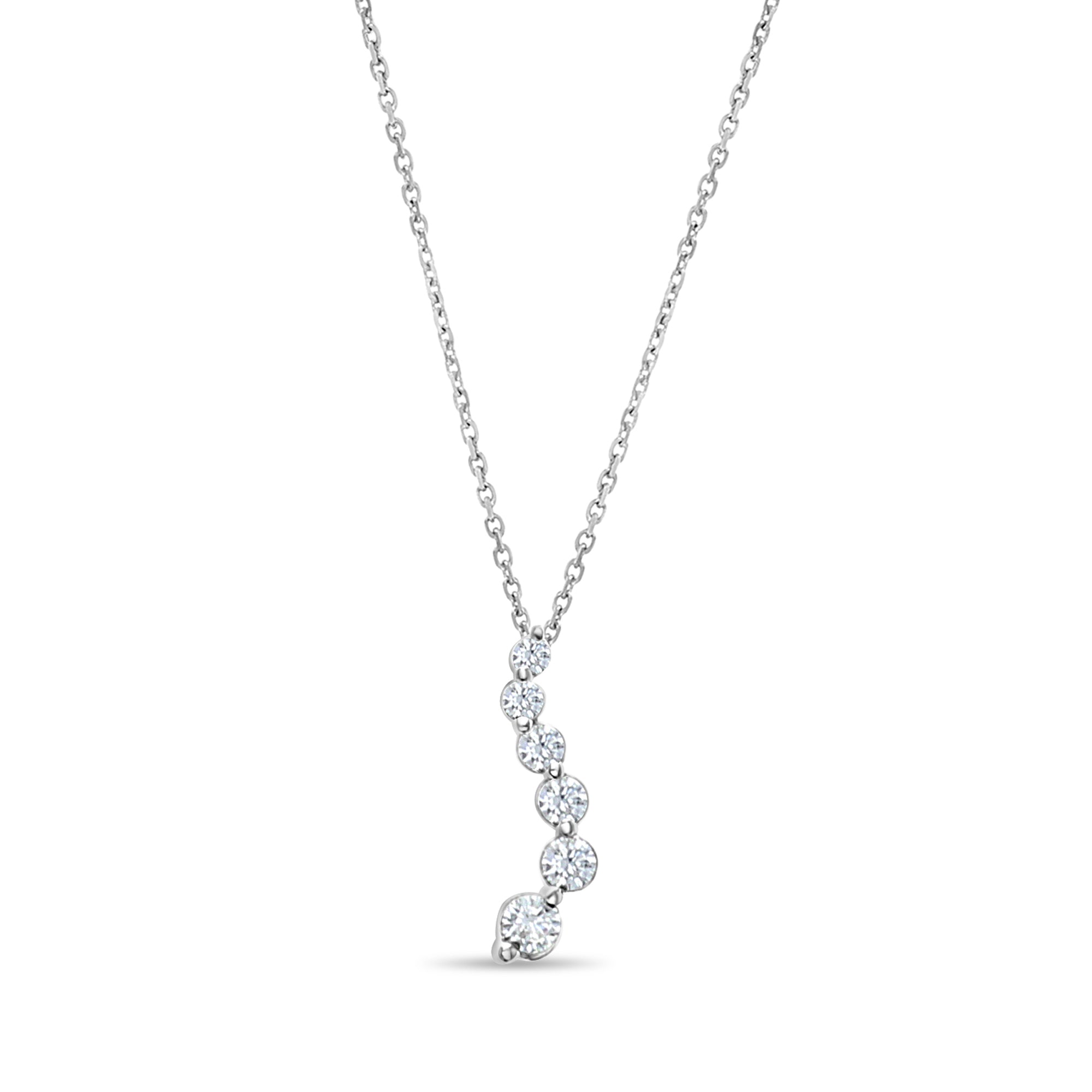 Journey Diamond Pendant .40cttw 14k White Gold