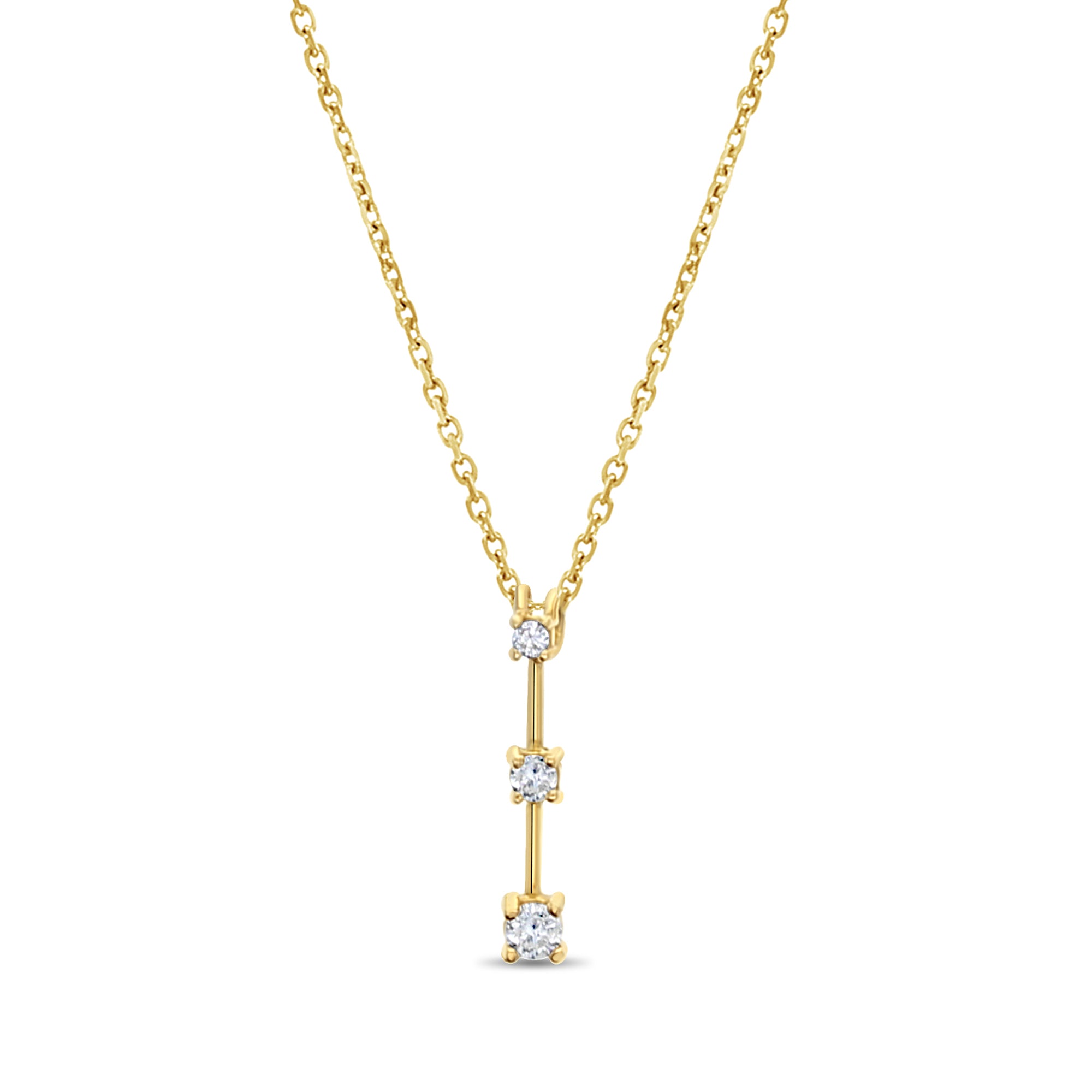 Past Present Future Diamond Necklace .21cttw