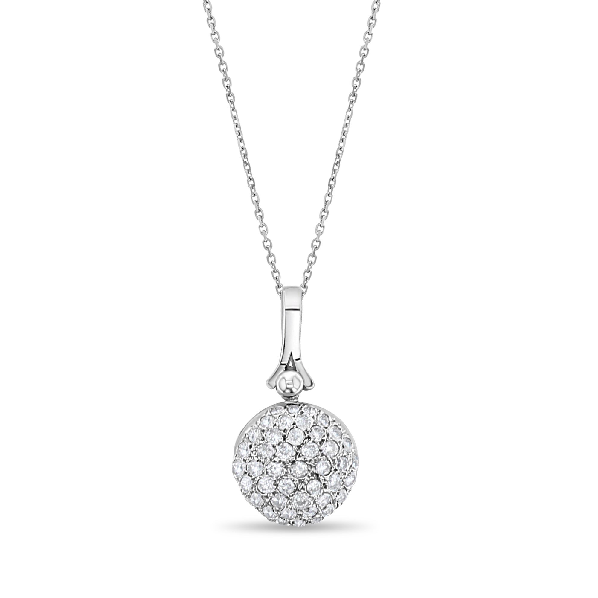 Colgante pavé con incrustaciones de diamantes de un quilate