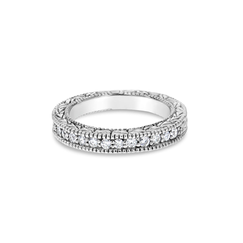 Antique Style Diamond Wedding Band