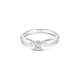 1/4 Carat Round Solitaire Diamond Engagement Ring .25cttw 14k White Gold