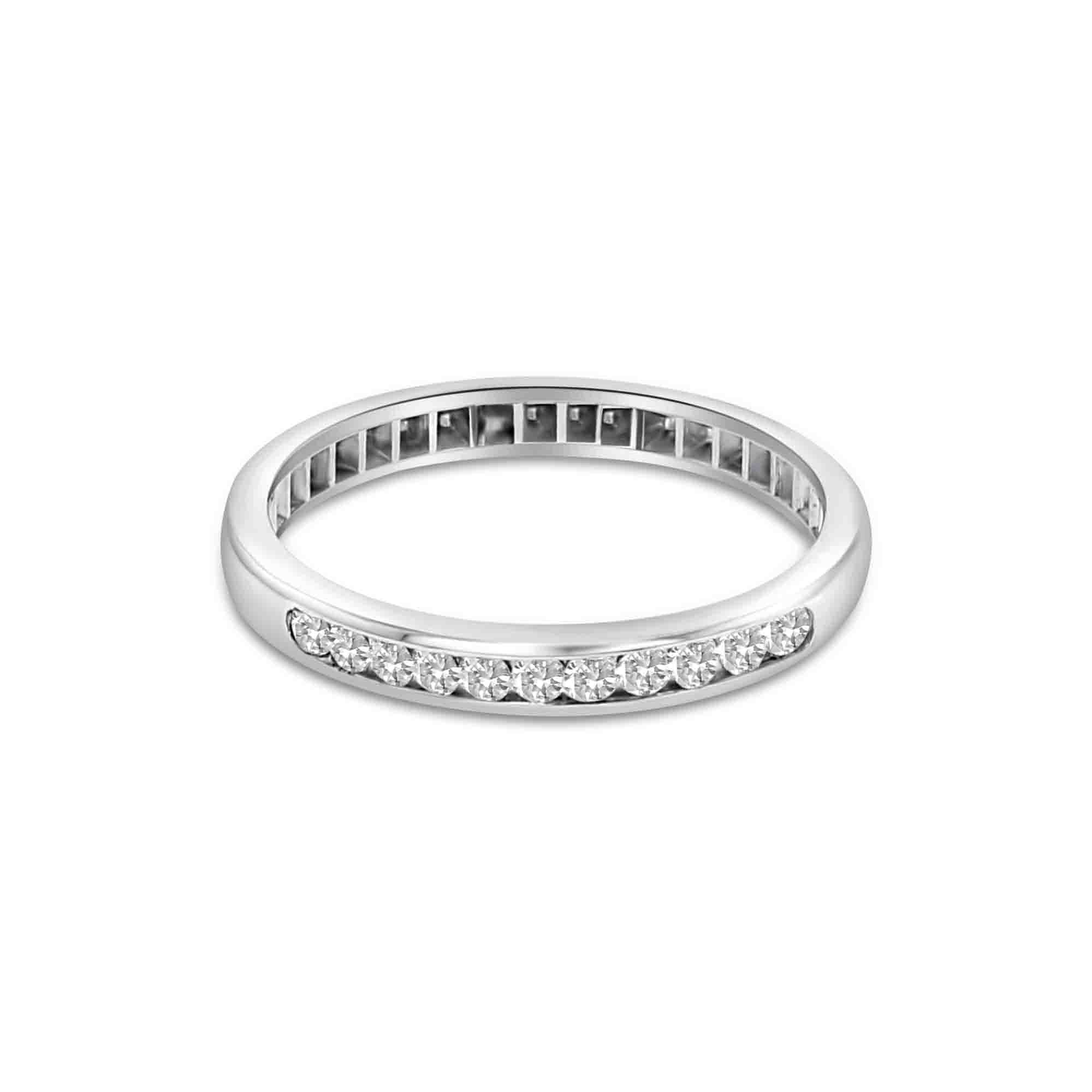 Channel Set Diamond Wedding Band .25cttw 14K White Gold, Yellow or Rose Gold