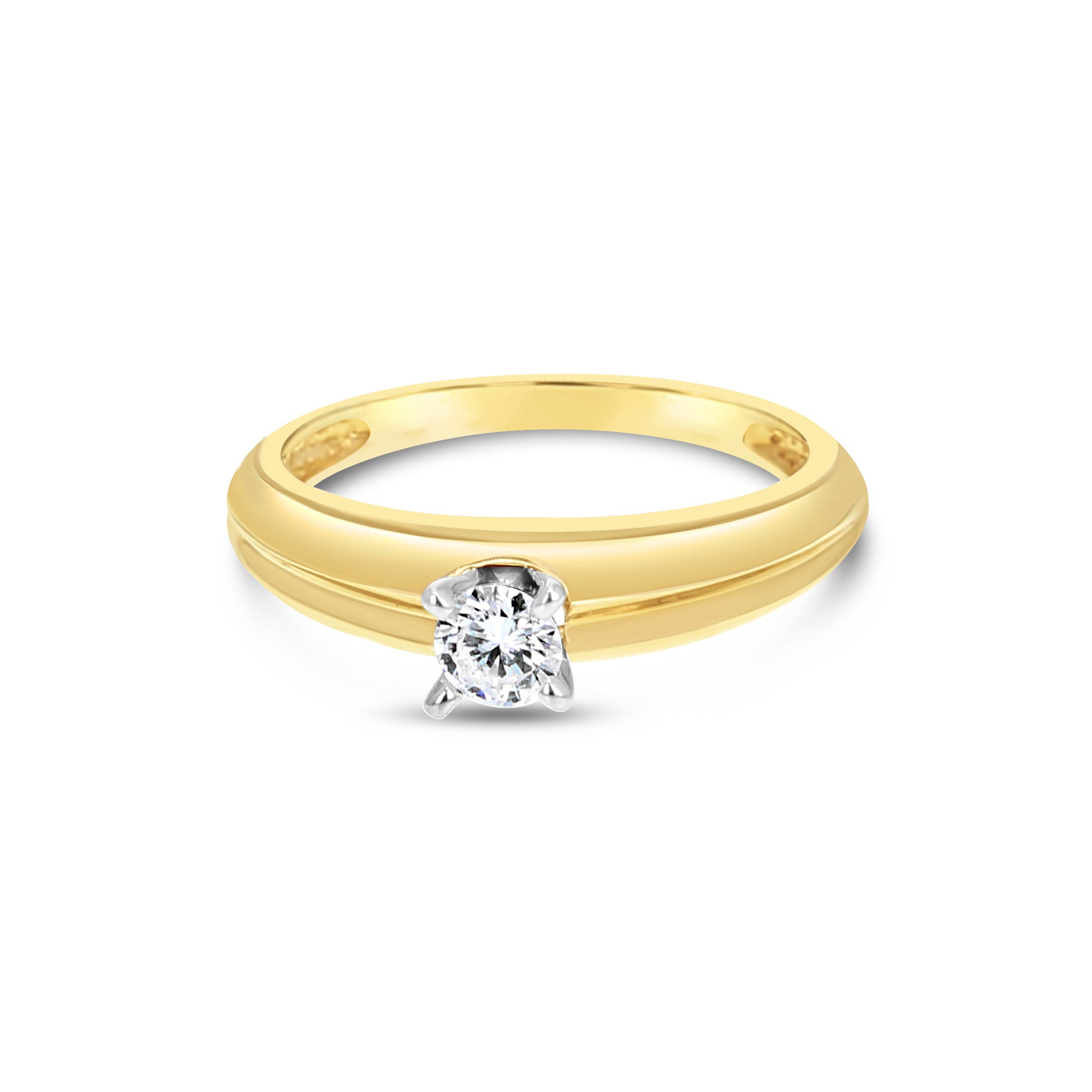 One Quarter Carat Diamond Engagement Ring .25cttw 14k Yellow Gold