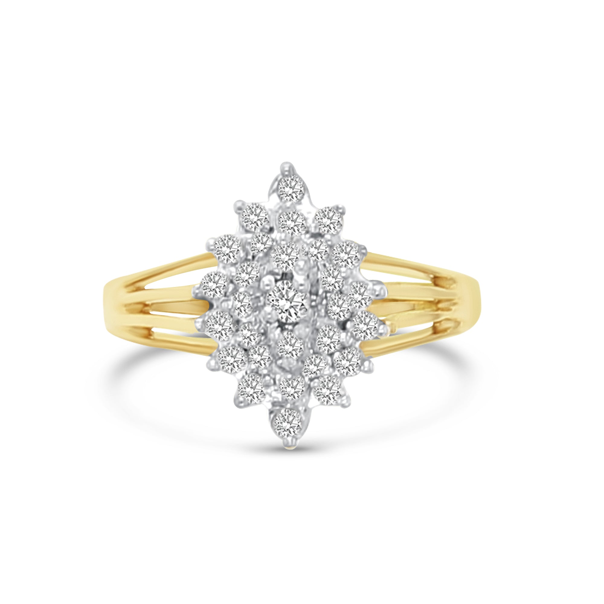 Diamond Cluster Ring .25cttw 14K Yellow Gold