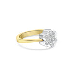 Flower Shaped Diamond Ring .51cttw 14K Yellow Gold