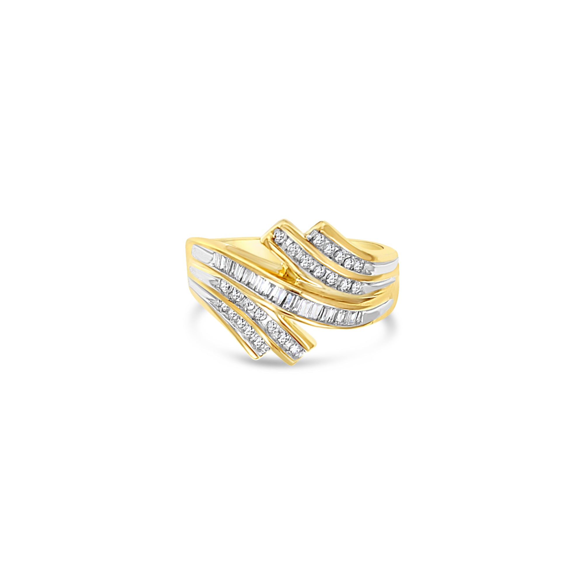 Baguette Diamond Statement Ring 1.00cttw 14K Yellow Gold