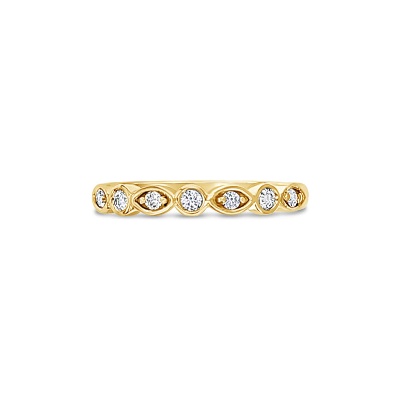 Antique Style Diamond Ring .14cttw 14k White, Rose, or Yellow Gold