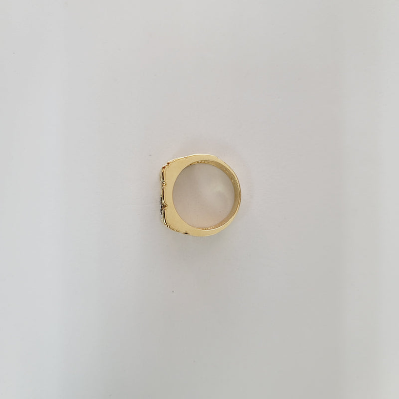 Mens Diamond Cluster Ring .20cttw 14k Yellow Gold