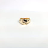 Diagonal Diamond Wedding Ring .10cttw 14k Yellow Gold