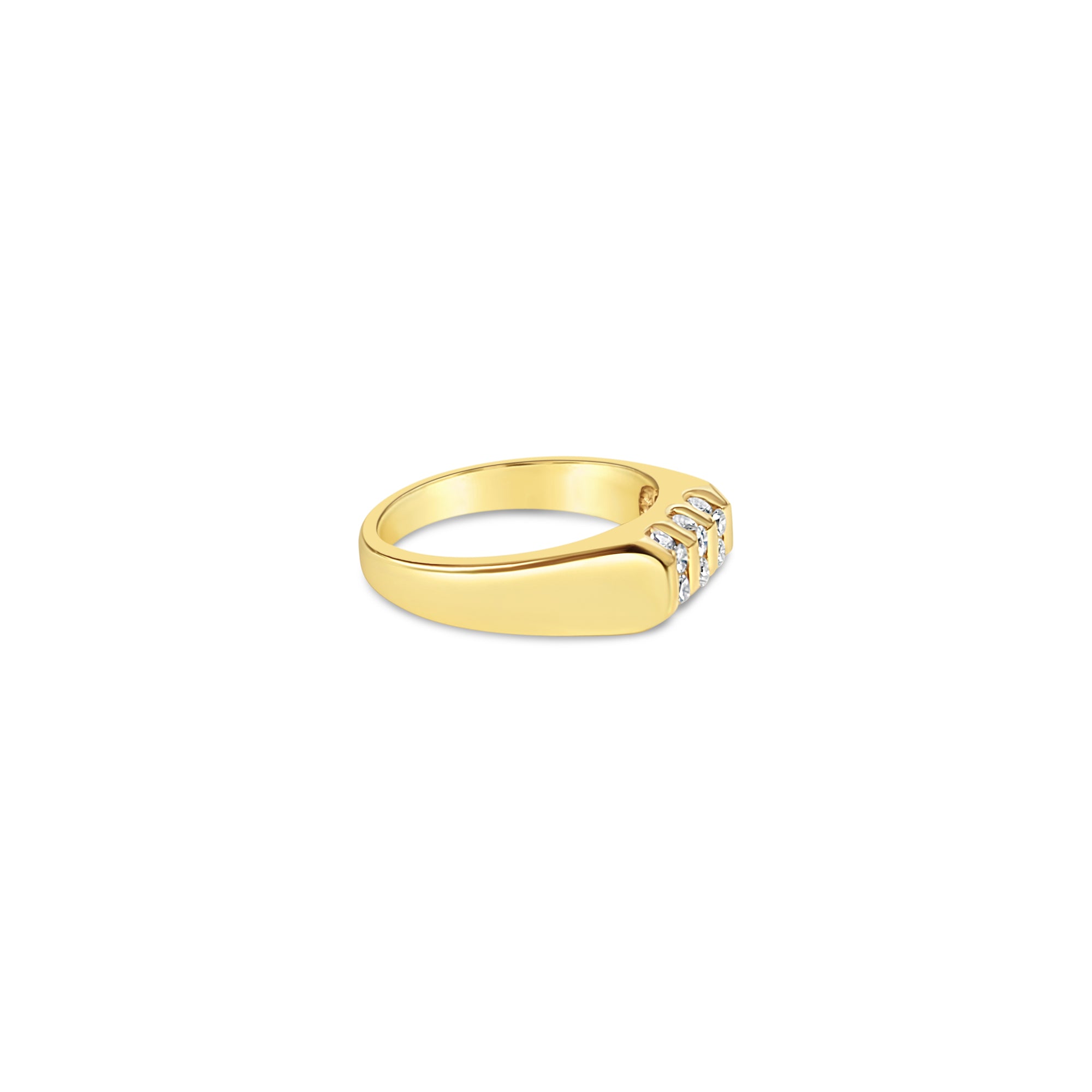 Curved Nine Stone Diamond Ring .50cttw 14k Yellow Gold