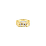 Curved Nine Stone Diamond Ring .50cttw 14k Yellow Gold