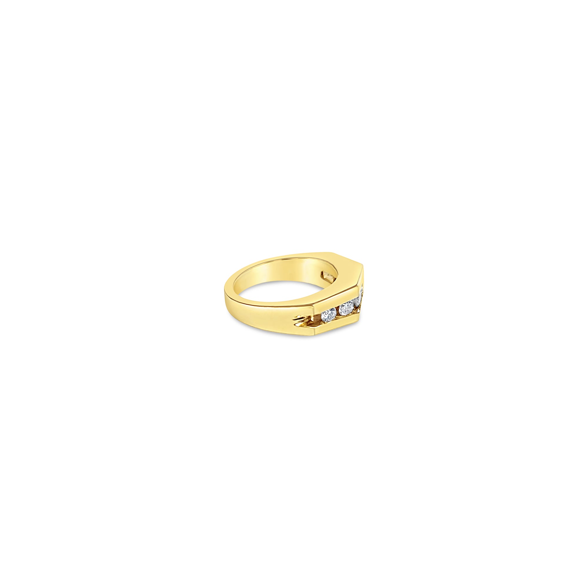 Angular Diamond Band .65cttw 14k Yellow Gold