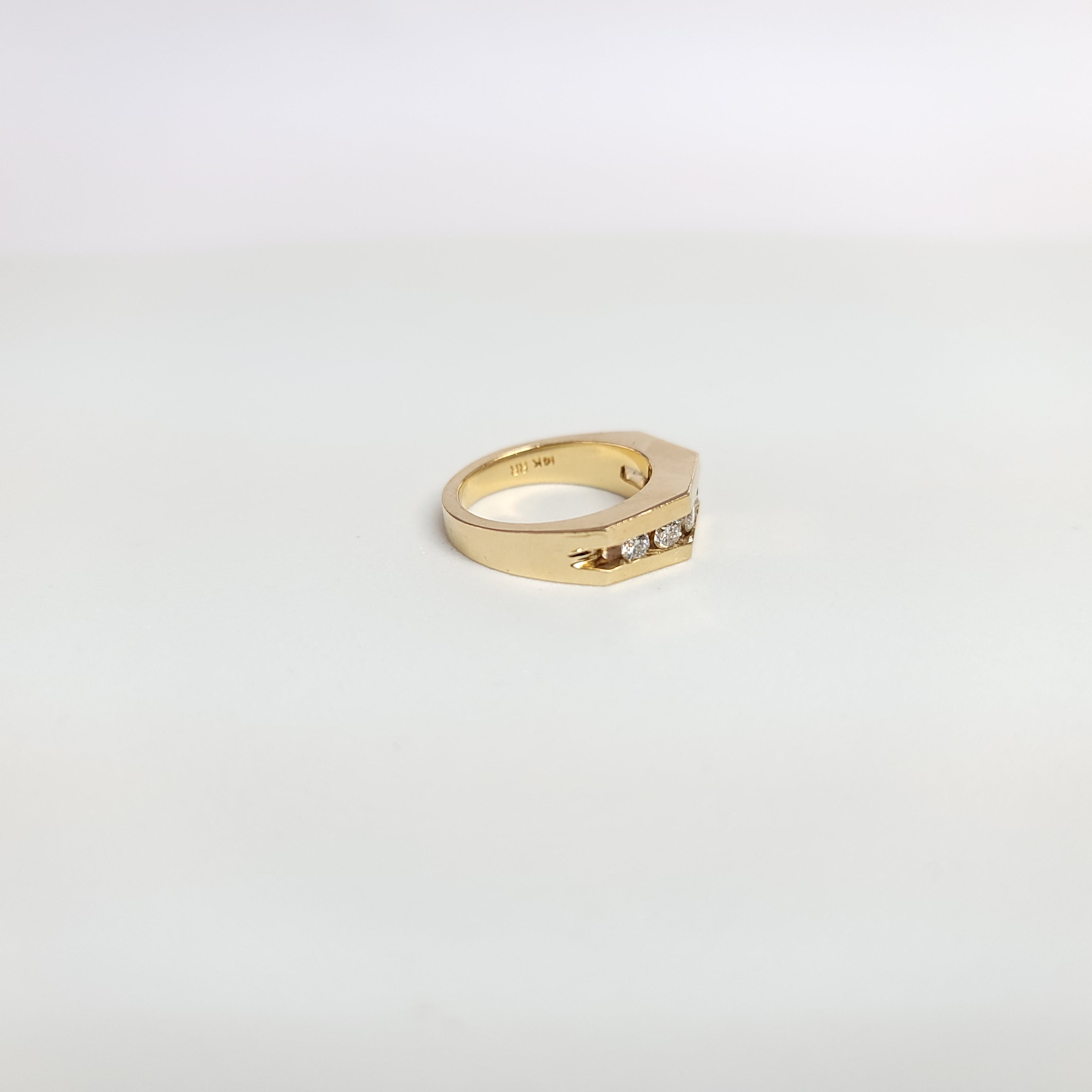 Angular Diamond Band .65cttw 14k Yellow Gold