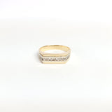 Two-Toned Diamond Channel Set Ring  .33cttw 14k Two-Toned Gold