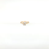 1/4 Carat Emerald Cut Solitaire Diamond Engagement Ring .25cttw 14k Yellow Gold