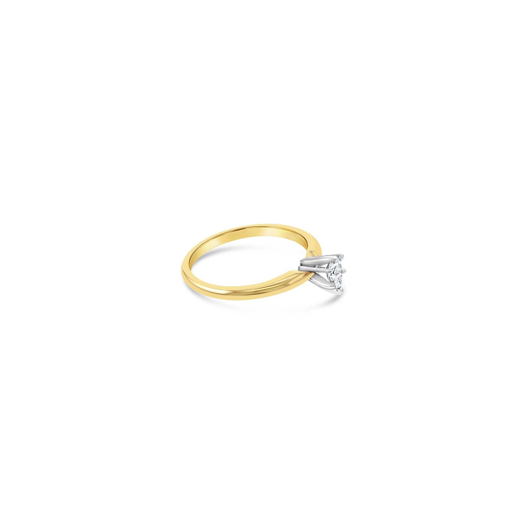 1/4 Carat Pear Solitaire Diamond Engagement Ring .25cttw 14k Yellow Gold