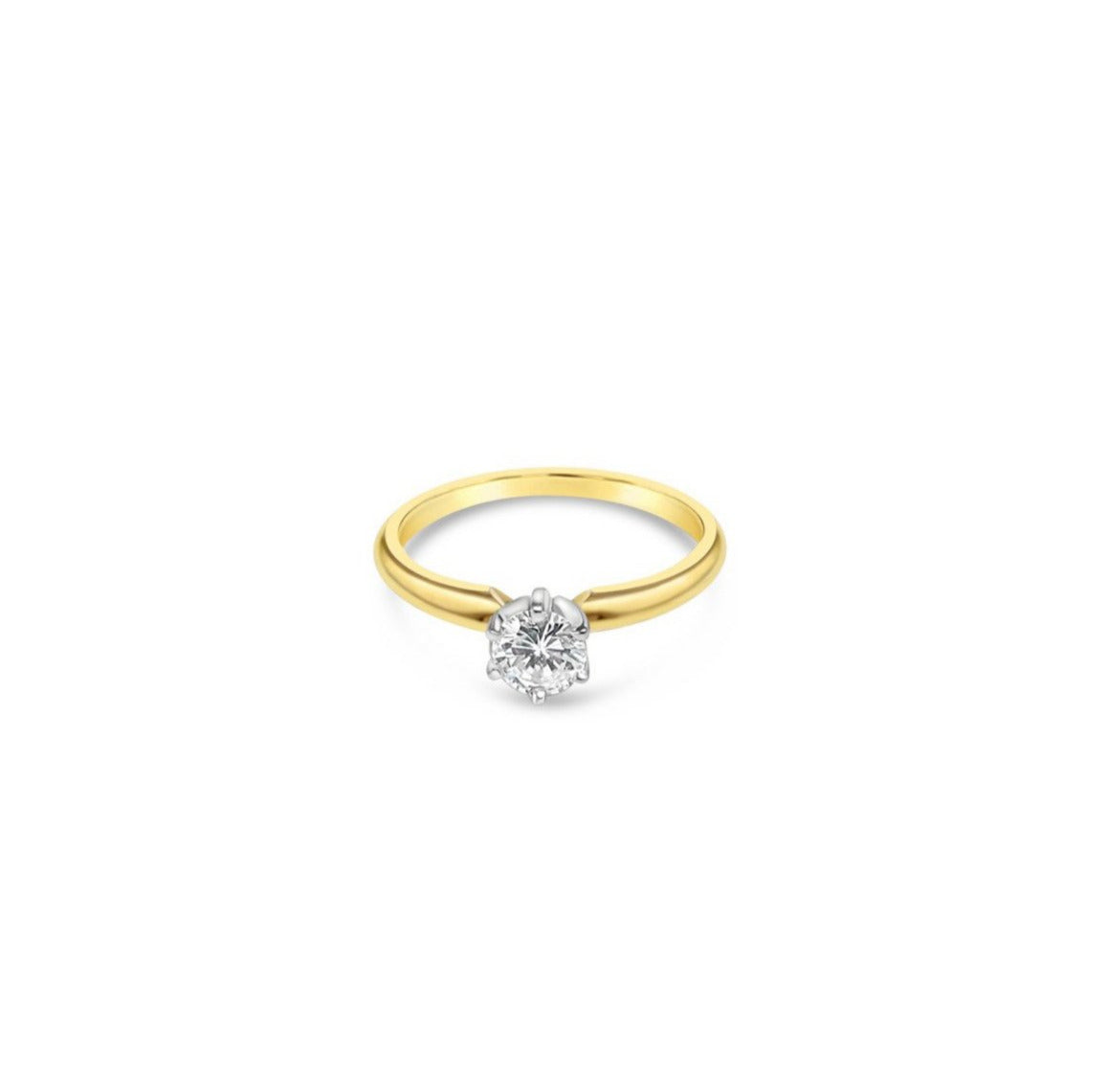 Solitaire Diamond Engagement Ring .40cttw 14k Yellow Gold