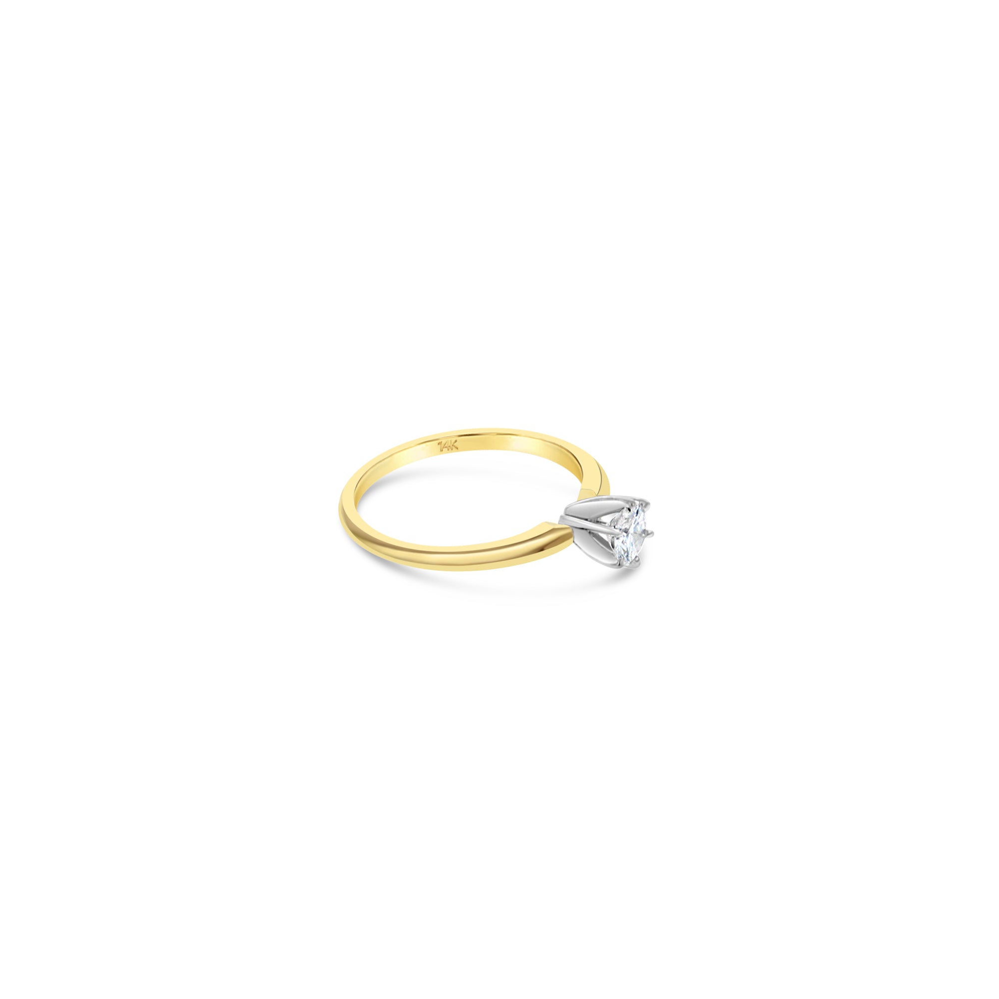 Solitaire Diamond Engagement Ring .40cttw 14k Yellow Gold