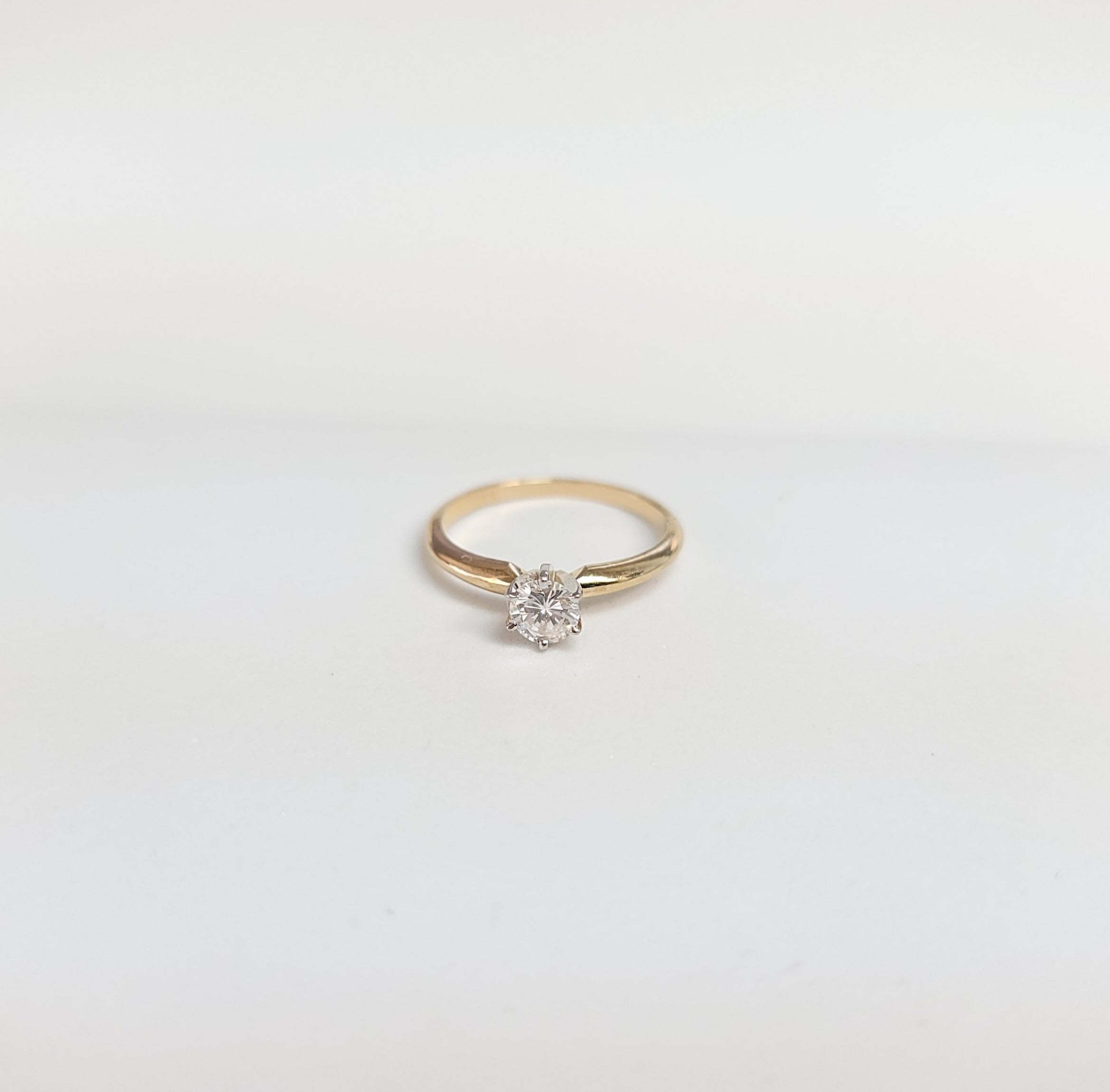 Solitaire Diamond Engagement Ring .40cttw 14k Yellow Gold