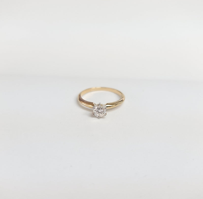Solitaire Diamond Engagement Ring .40cttw 14k Yellow Gold
