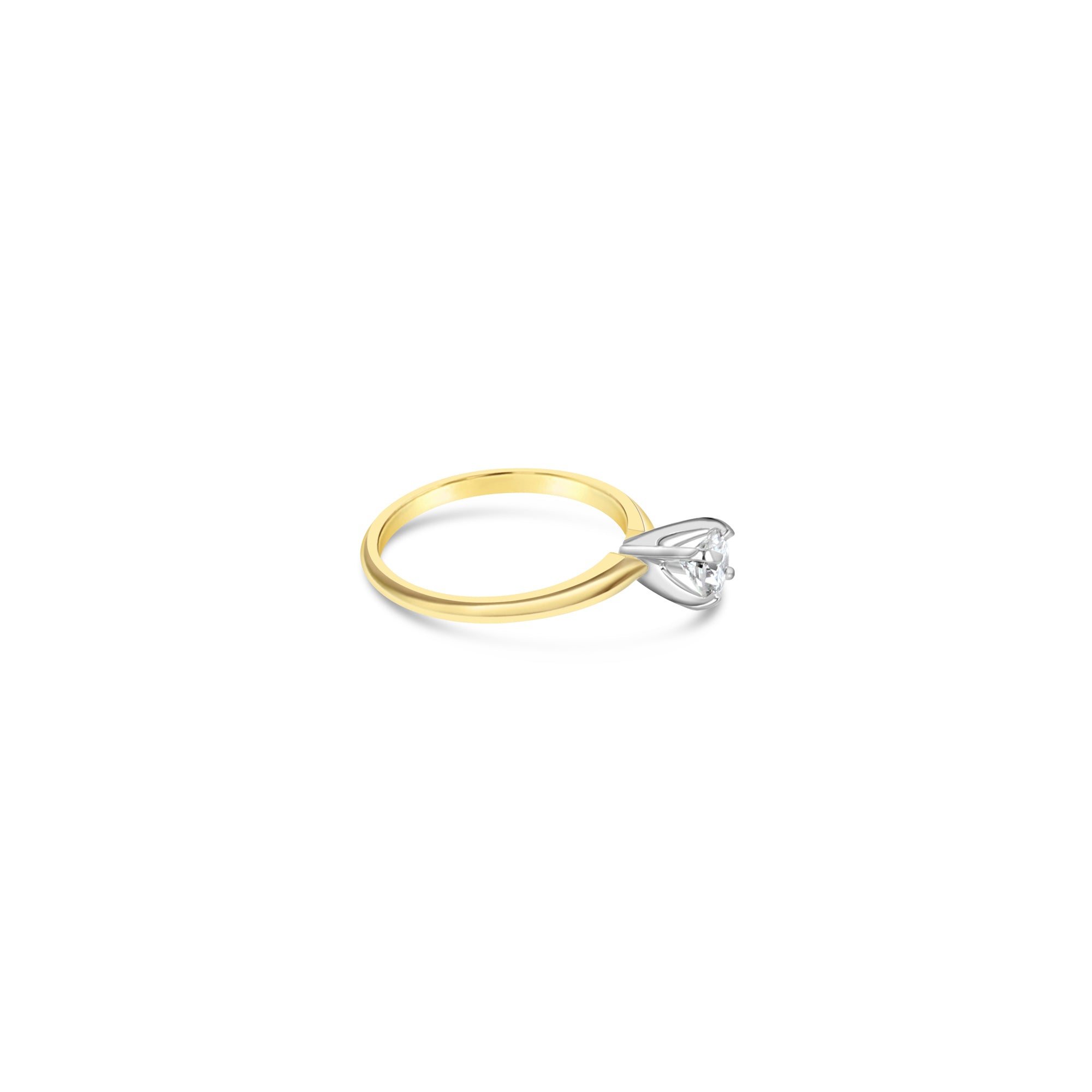 1/2 Carat Solitaire Diamond Engagement Ring .50cttw 14k Yellow Gold