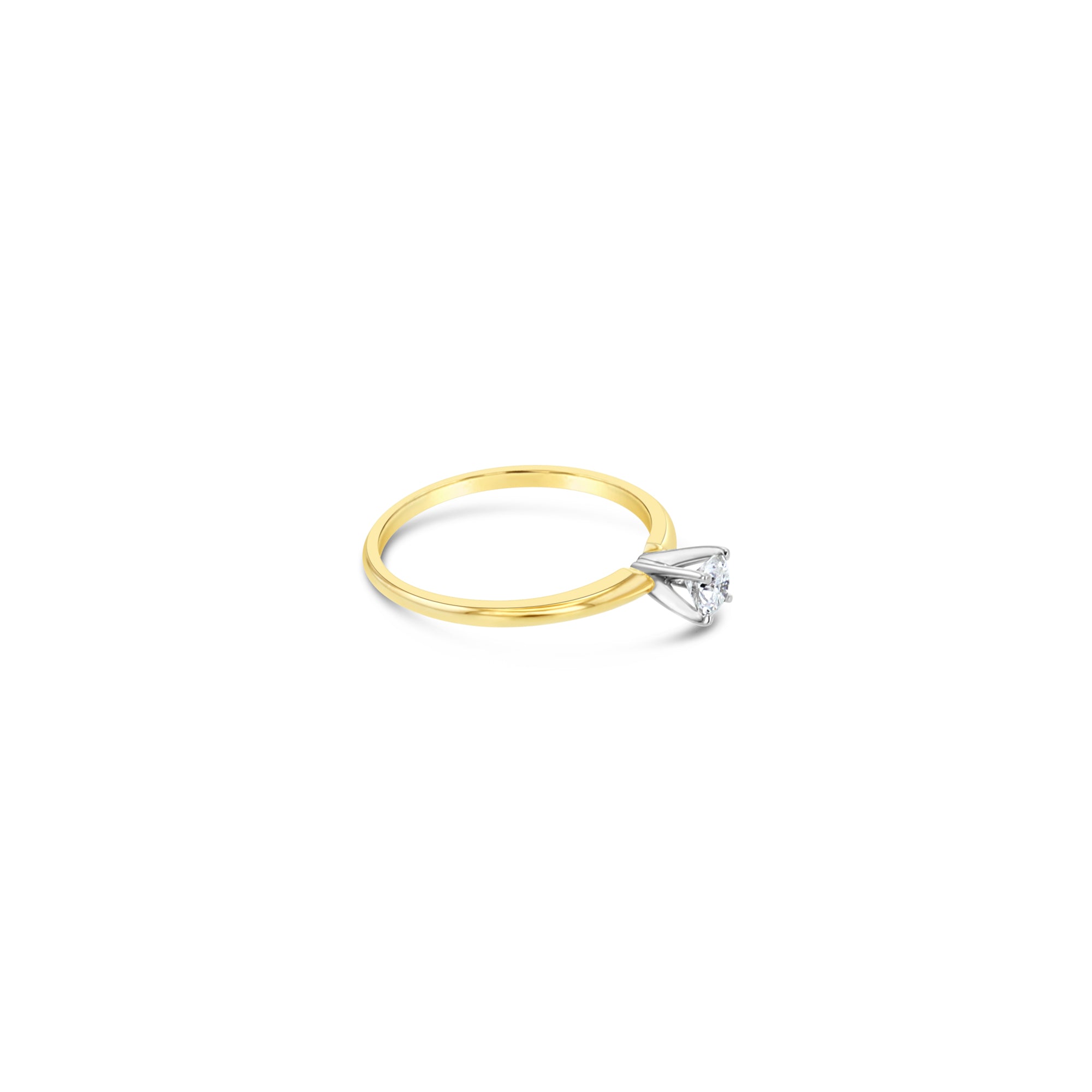 1/4 Carat Solitaire Diamond Engagement Ring .25cttw 14k Yellow Gold