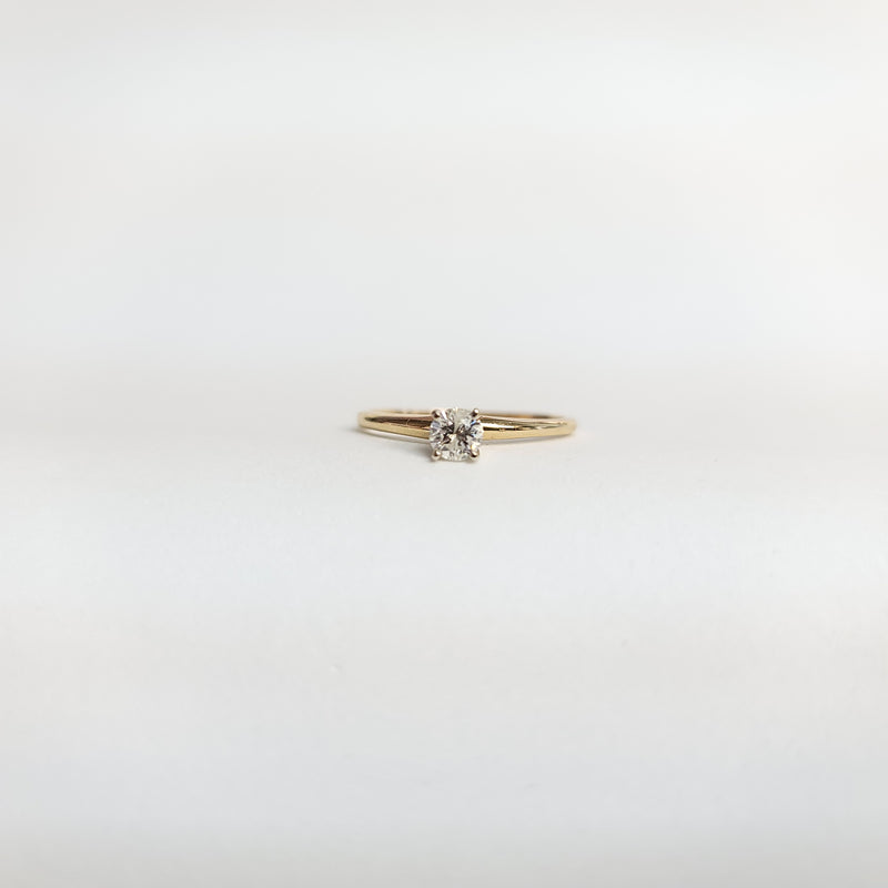 1/4 Carat Solitaire Diamond Engagement Ring .25cttw 14k Yellow Gold