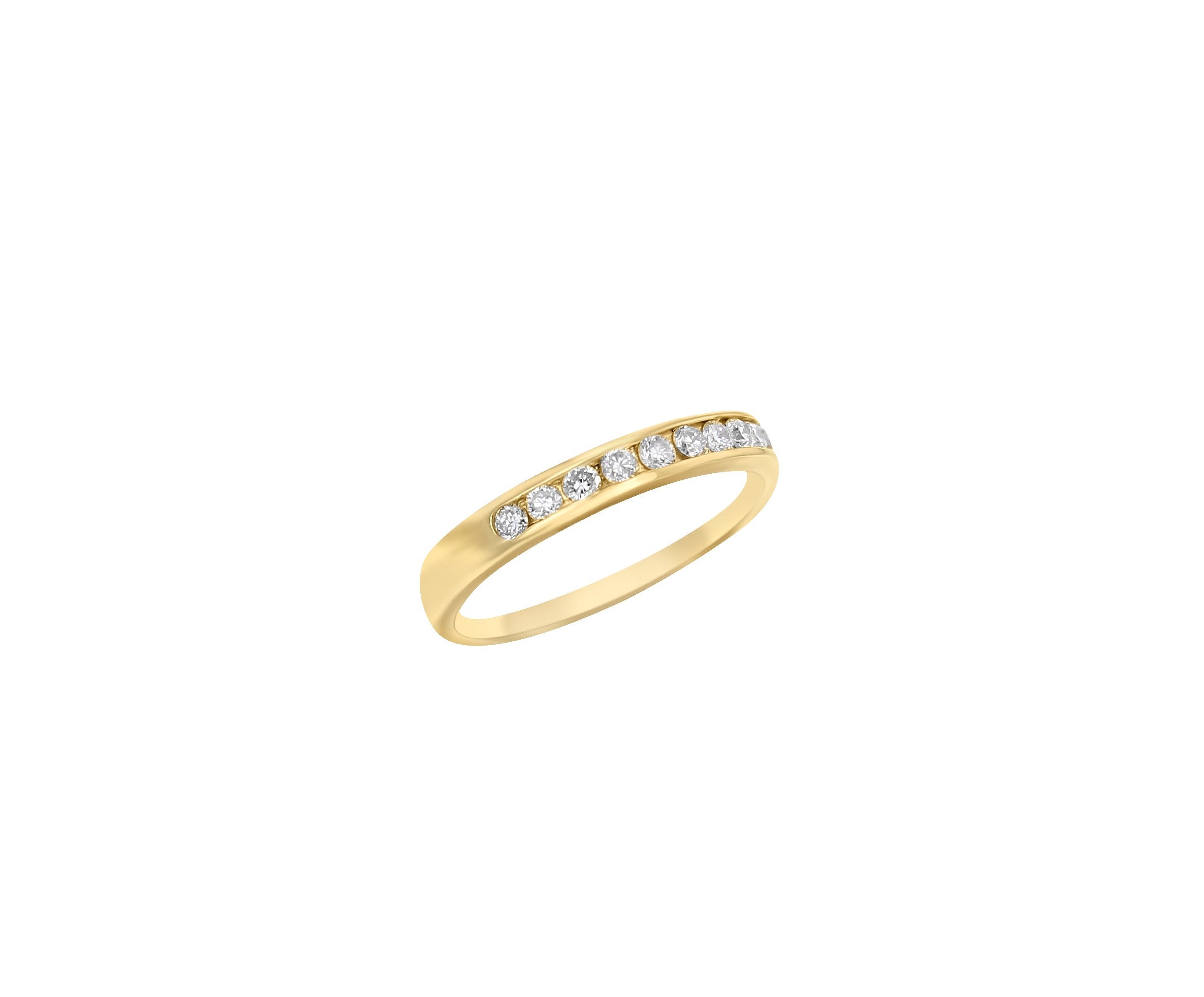 Channel Set Diamond Wedding Band .33cttw 14K Yellow Gold