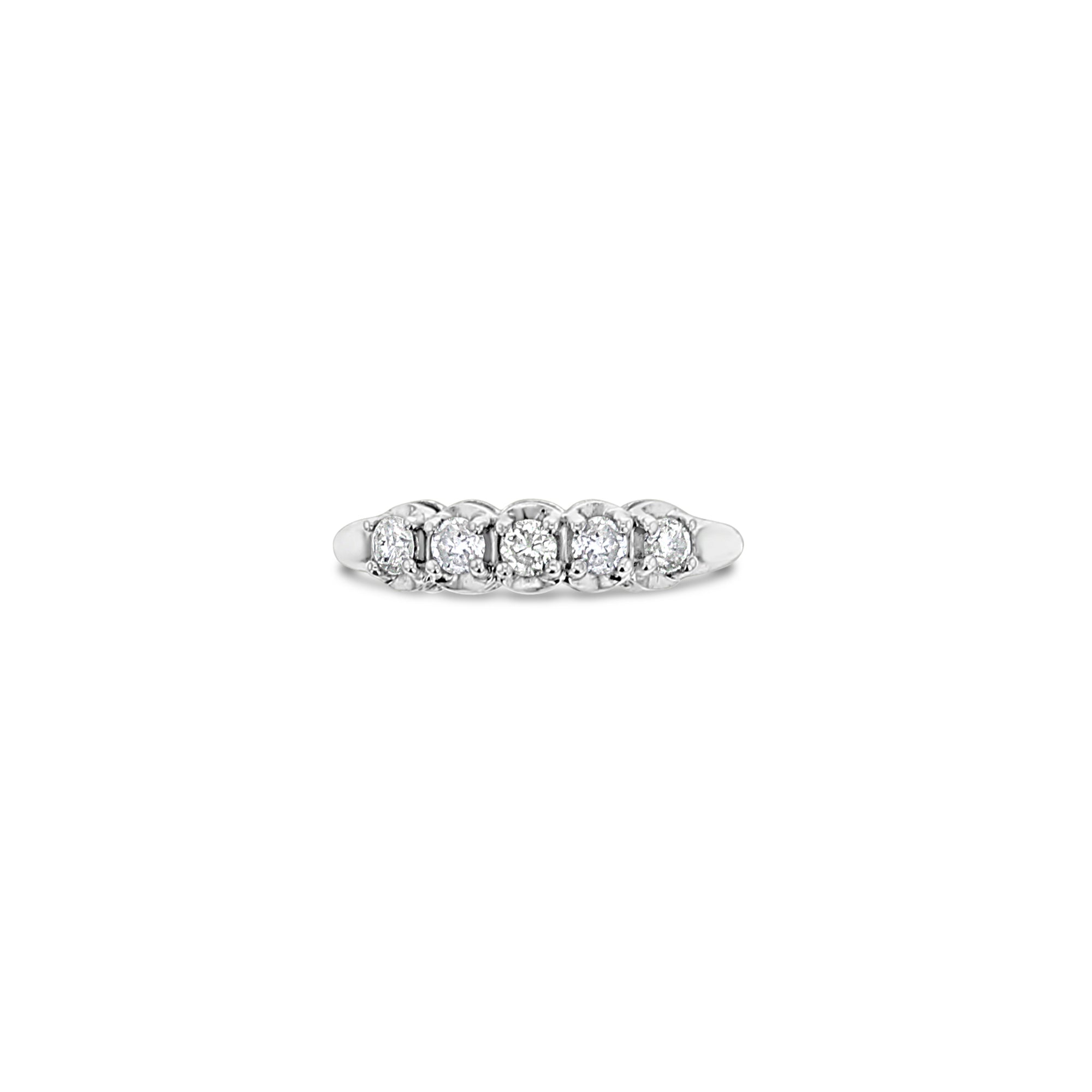 Diamond Wedding Band .44cttw 14k White Gold