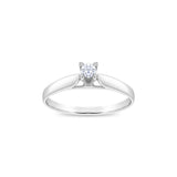 Quarter Carat Solitaire Diamond Engagement Ring 14k White Gold