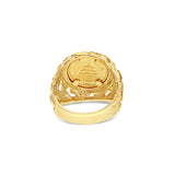 1991 Panda Coin .999 1/20OZ Fing Gold Ring with 14k Yellow Gold Nugget Bezel - Queen of Gemz