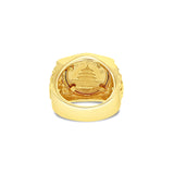 Panda Coin .999 Ring with Fluted Bezel & Presidential Band - Queen of Gemz