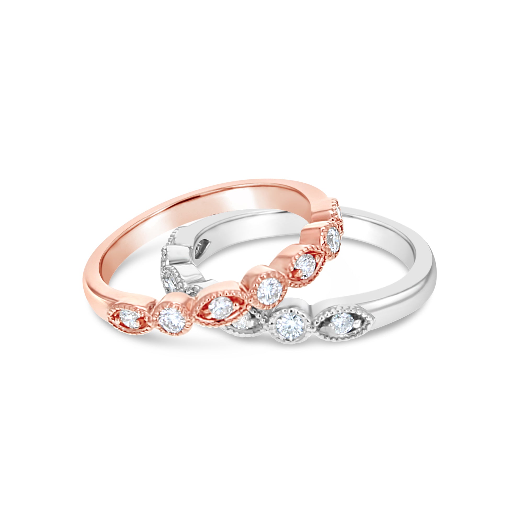 Stackable Diamond Ring .18cttw 14k White, Rose or Yellow Gold